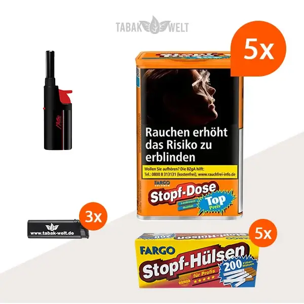 fargo-volumentabak-5x-stopf-dose-mit-1000-king-size-huelsen-und-stabfeuerzeug