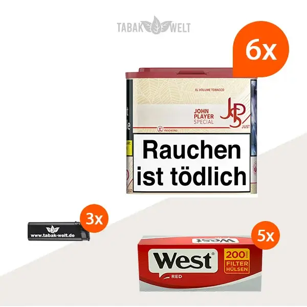 jps-john-player-just-volumentabak-6x-dose-mit-1000-king-size-filterhuelsen-und-feuerzeugen