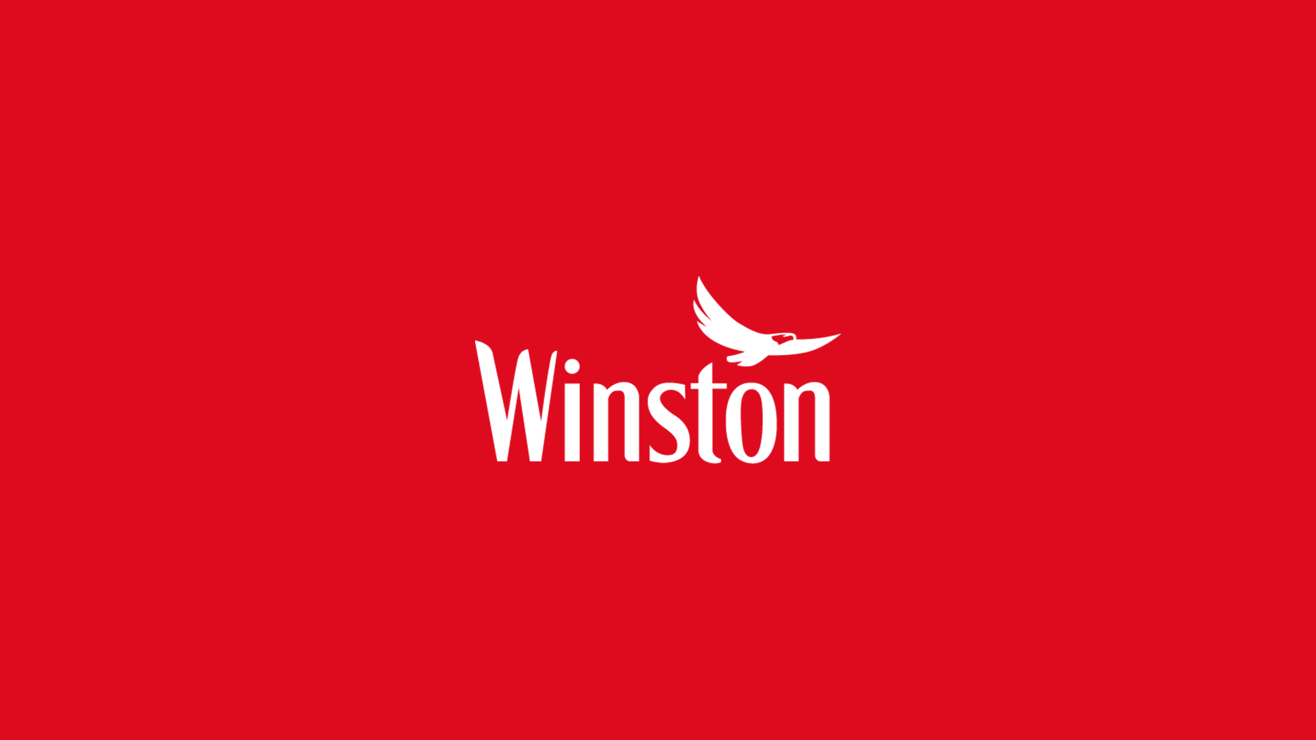 Das Winston Logo auf rotem Hintergrund als Video Hintergrund