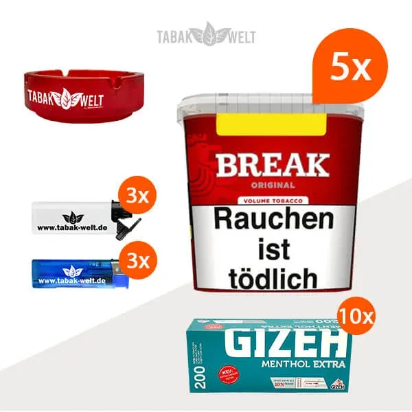 break-original-volumentabak-5x-giga-box-mit-2000-menthol-extra-huelsen-und-feuerzeugen