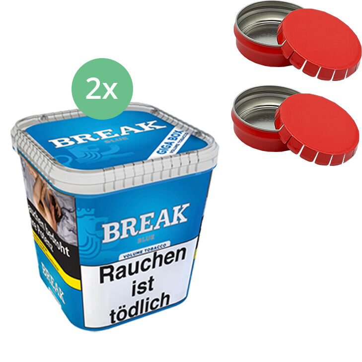 Break Tabak Blue 2 x Giga Box mit Aschenbecher