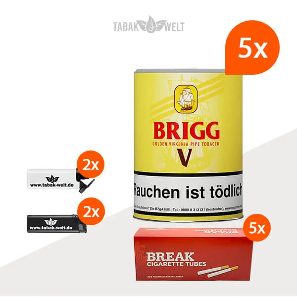 brigg-v-vanilla-pfeifentabak-5x-dose-mit-1000-king-size-huelsen