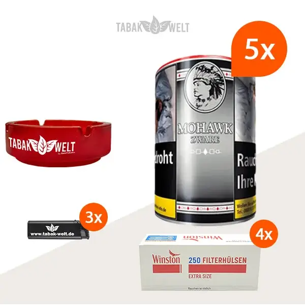 mohawk-zware-feinschnitt-tabak-5x-dose-mit-1000-extra-size-huelsen
