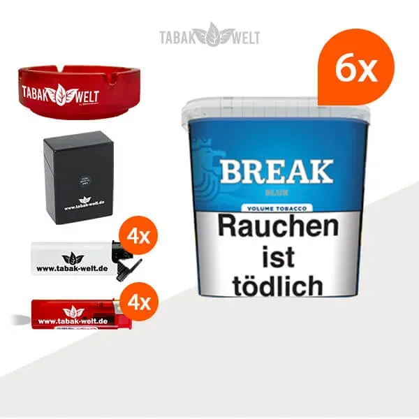 break-blue-volumentabak-6x-giga-box-mit-glasaschenbecher