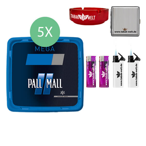 5 pall mall blau volumentabak mit1000 pall mall red hülsen