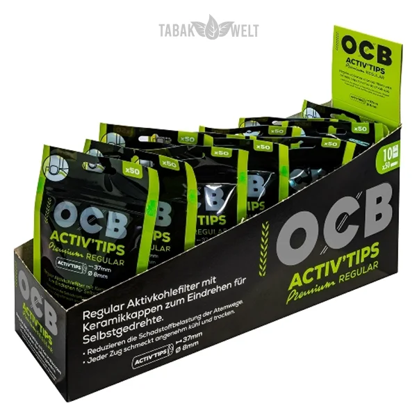 ocb-activtips-premium-regular-8-mm-10x50-stueck-box ocb-activtips-premium-regular-8-mm-10x50-stueck-box