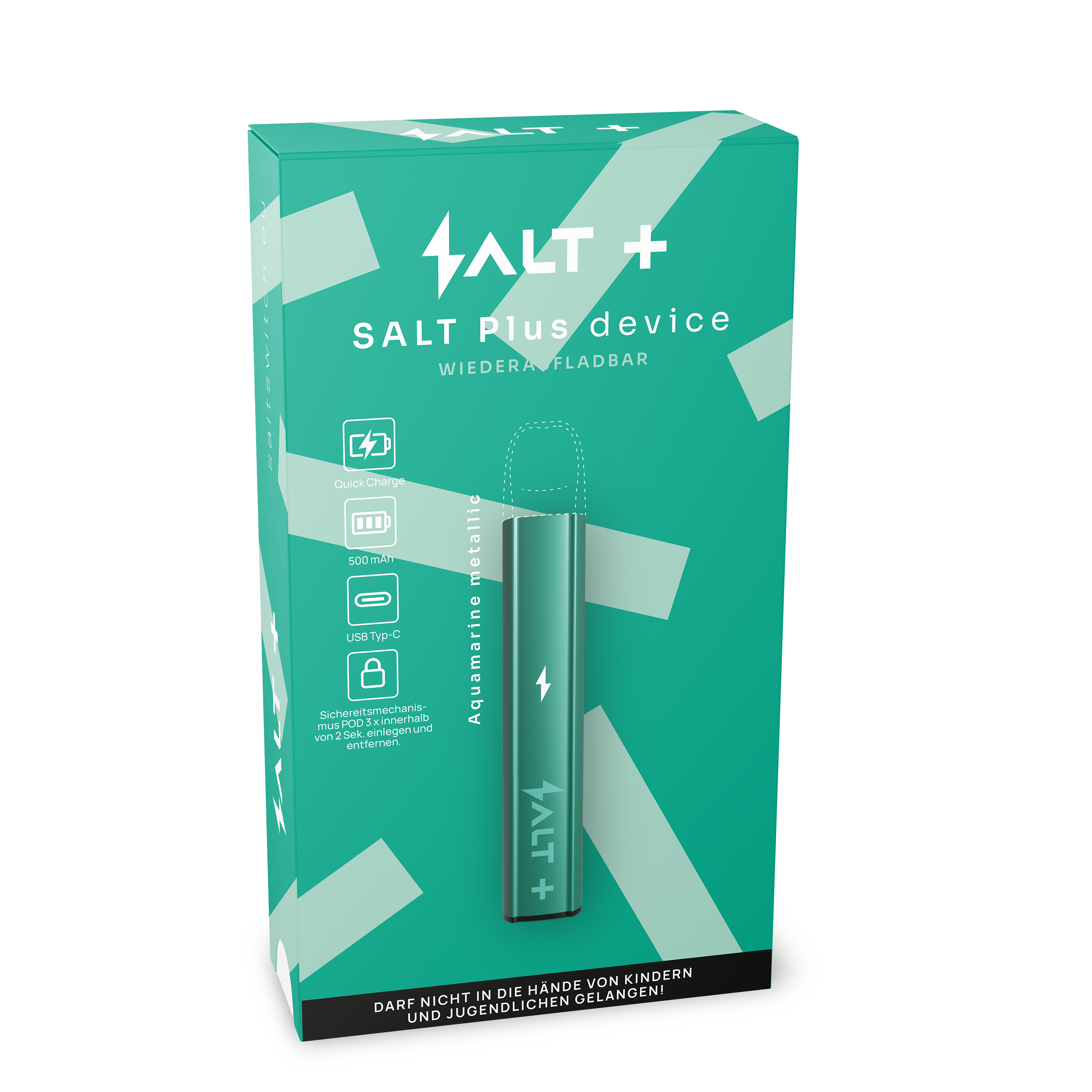 Salt Plus E-Zigarette (Aquamarine metallic) Akkuträger 
