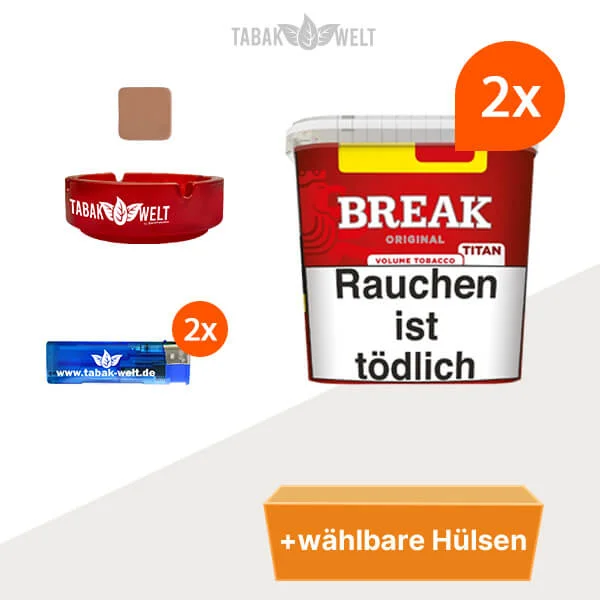 break-original-volumentabak-2x-titan-box-mit-waehlbaren-huelsen-und-glas-aschenbecher