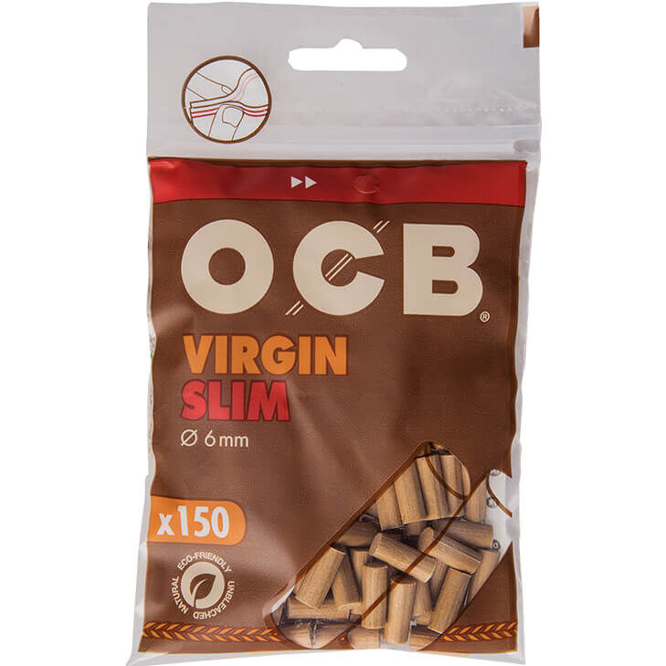 OCB Unbleached Slim Virgin Filter 6 mm 150 Stück