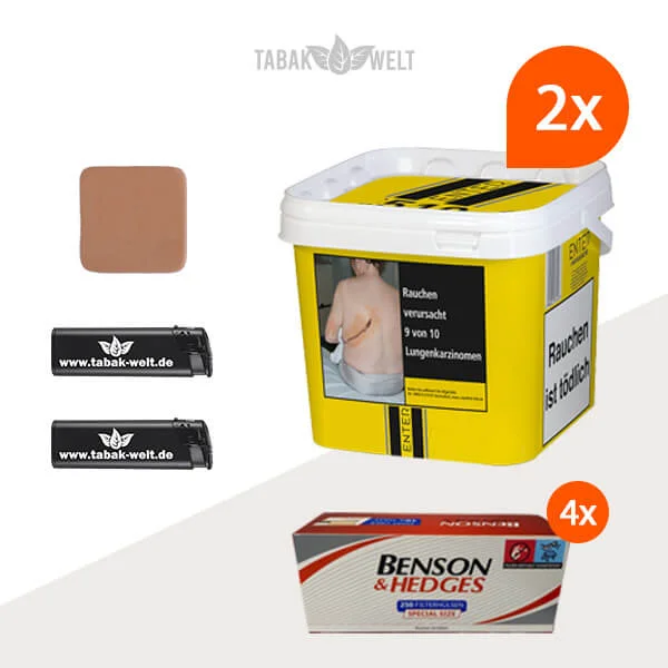 Enter Volumentabak 2x Eimer mit 2000 Benson Hülsen