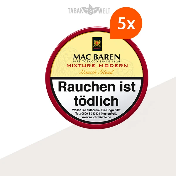 Mac Baren Mixture Modern Pfeifentabak 5er-Dosen-Set