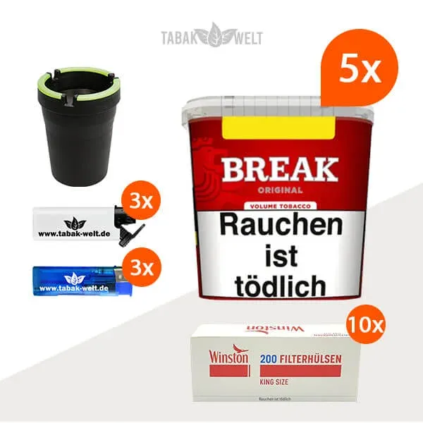 break-original-volumentabak-5x-giga-box-mit-2000-king-size-huelsen-und-aschenbecher break-original-volumentabak-5x-giga-box-mit-2000-king-size-huelsen-und-aschenbecher