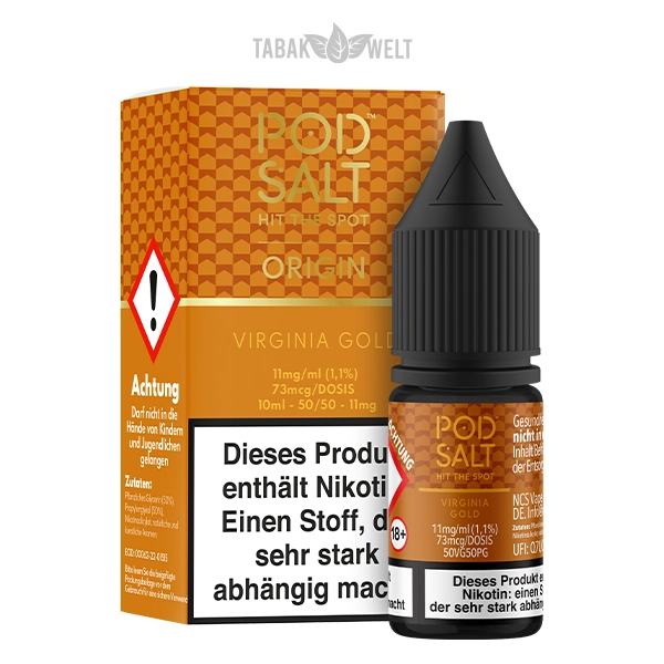 Pod Salt Origin E-Liquid Virginia Gold 10 ml 11 mg/ml