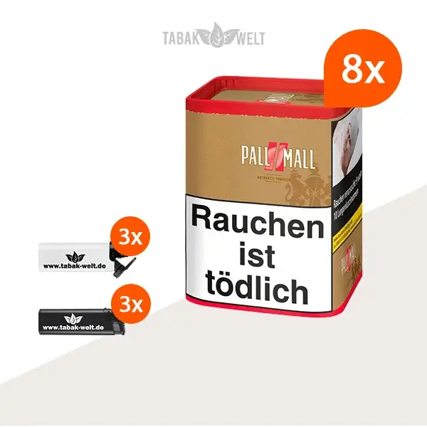 pall-mall-authentic-red-feinschnitt-tabak-8x-dose-mit-feuerzeuge