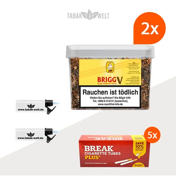brigg-v-vanilla-pfeifentabak-2x-eimer-mit-1000-plus-huelsen