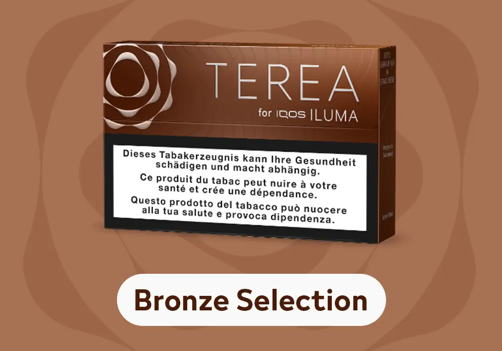 Die Terea fuer IQOS im Banner als Bronze Selection