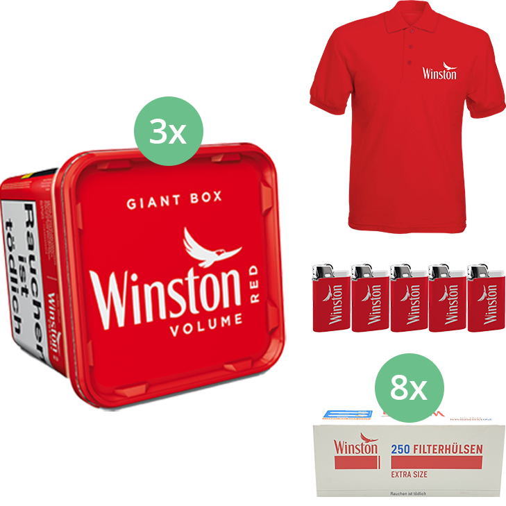 Winston Giant Box 3 x 205g mit 2000 Hülsen