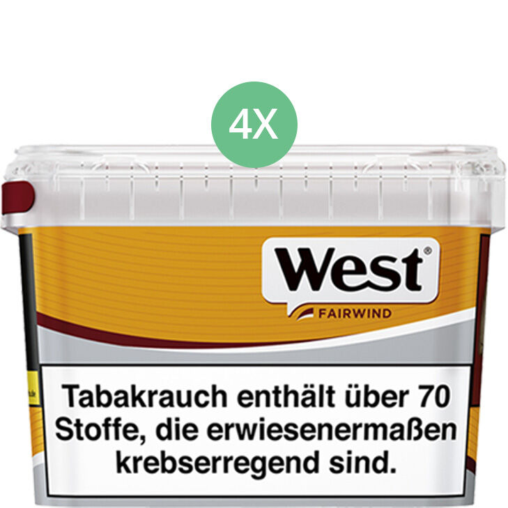 West Yellow Volumentabak 4 x Mega Box