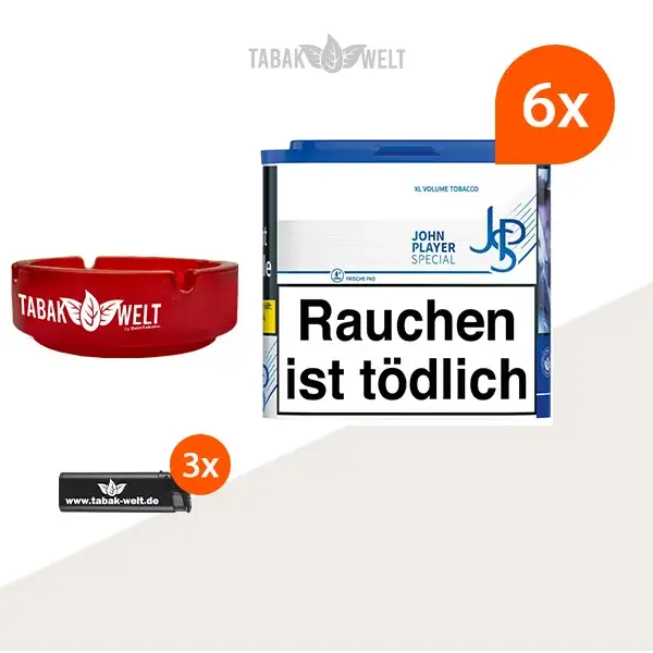 jps-john-player-blue-volumentabak-6x-dose-mit-feuerzeugen-und-aschenbecher
