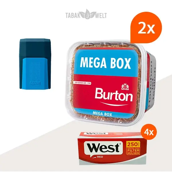 burton-red-volumentabak-2x-mega-box-mit-1000-special-size-huelsen-und-etui