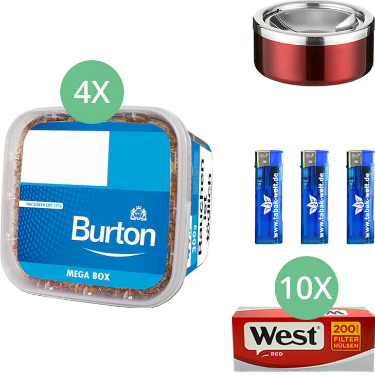 Burton Blue Mega Box 4 x 300g mit 2000 Hülsen