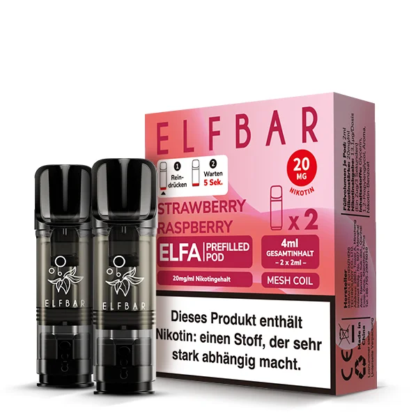 Elfbar Elfa 20mg Strawberry Raspberry Pod für E-Zigarette