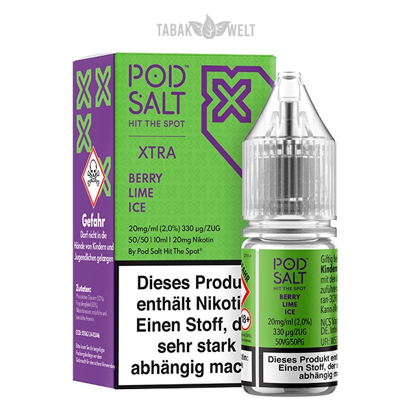 Pod Salt Xtra E-Liquid Berry Lime Ice 10 ml 20 mg/ml