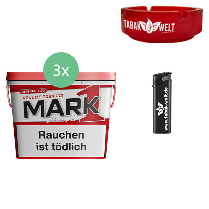 Mark 1 - Volumentabak 3 x 255g mit Aschenbecher