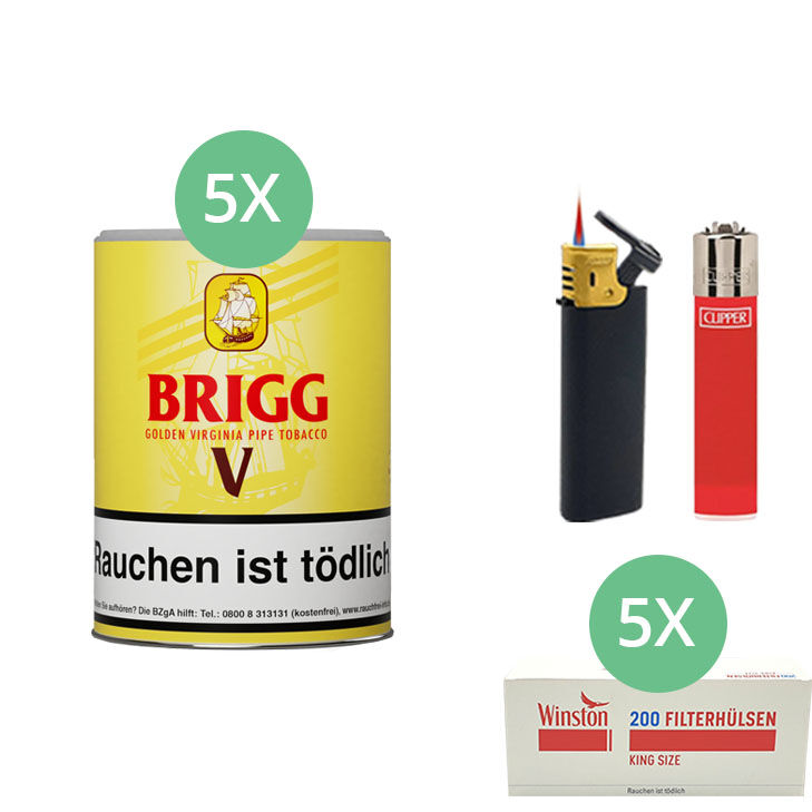 Brigg V 5 x 155g mit 1000 King Size Hülsen