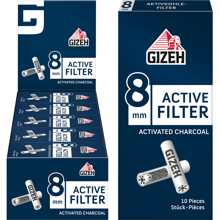 Gizeh Active Filter 8 mm 25 x 10 Stück