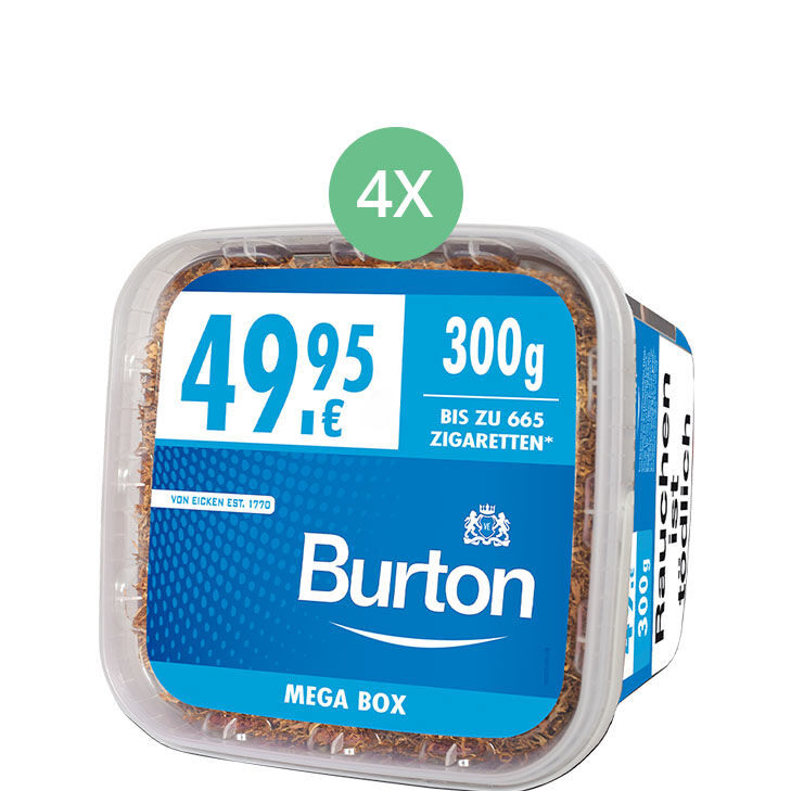 Burton Blue Mega Box Volumentabak 4 x 300g