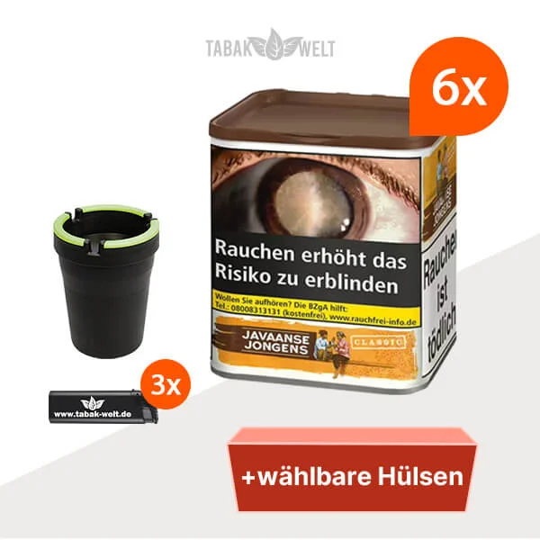 javaanse-jongens-classic-drehtabak-6x-dose-mit-waehlbaren-huelsen
