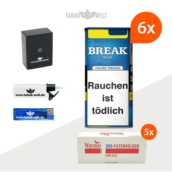break-blue-volumentabak-6x-dose-mit-1000-king-size-huelsen-und-etui