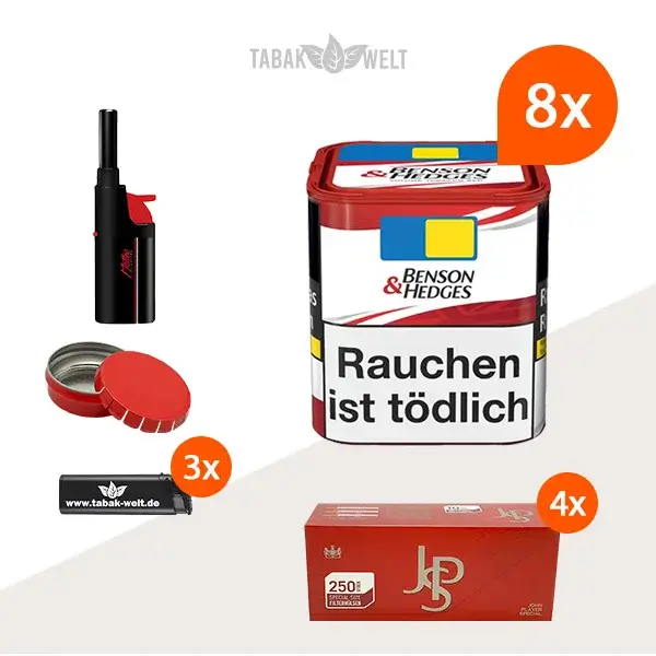 benson-und-hedges-volumentabak-8x-dose-mit-1000-special-size-filterhuelsen-und-stabfeuerzeugen