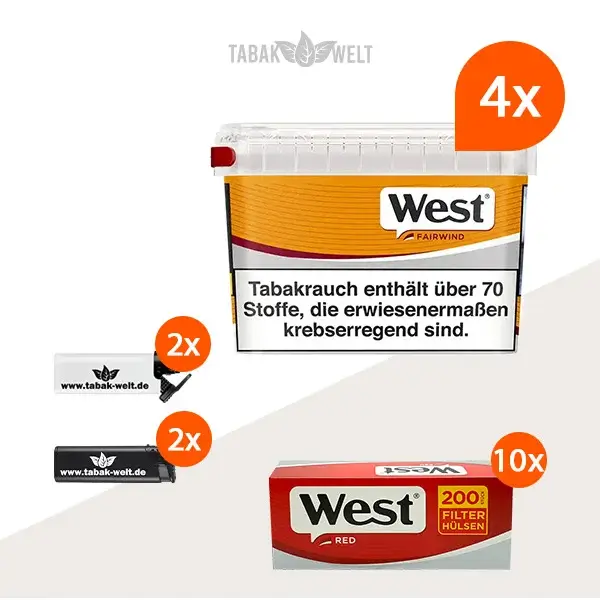 west-yellow-volumentabak-4x-mega-box-mit-2000-west-huelsen