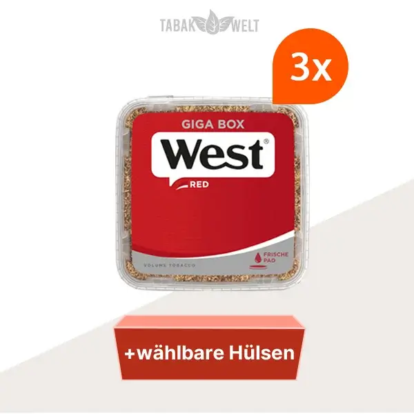west-red-volumentabak-3x-giga-box-mit-waehlbaren-filterhuelsen