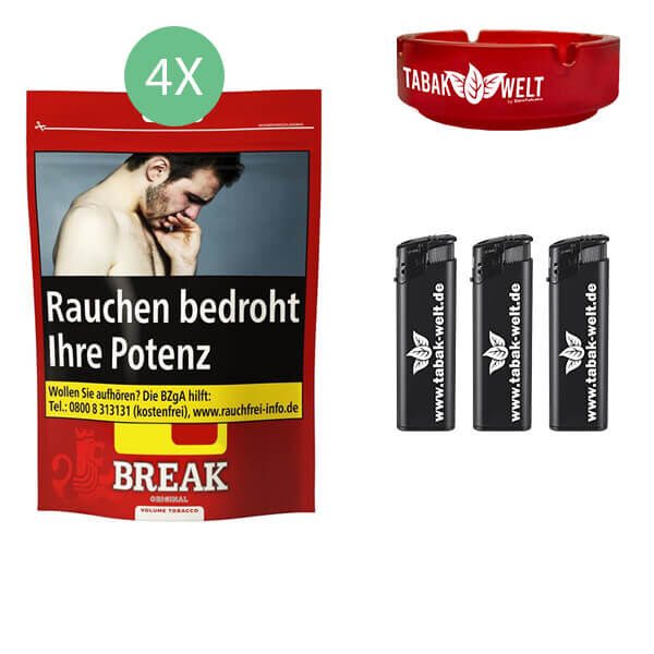 4 x Break Original Beutel mit Aschenbecher