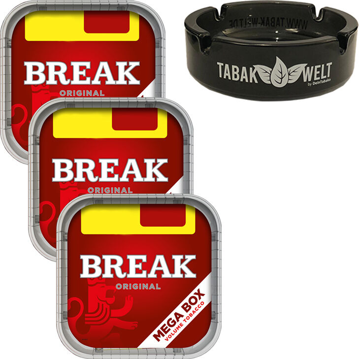 Break Original 3 x 150g mit Glasaschenbecher