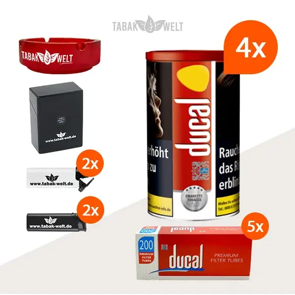 ducal-red-feinschnitt-tabak-4x-dose-mit-1000-huelsen