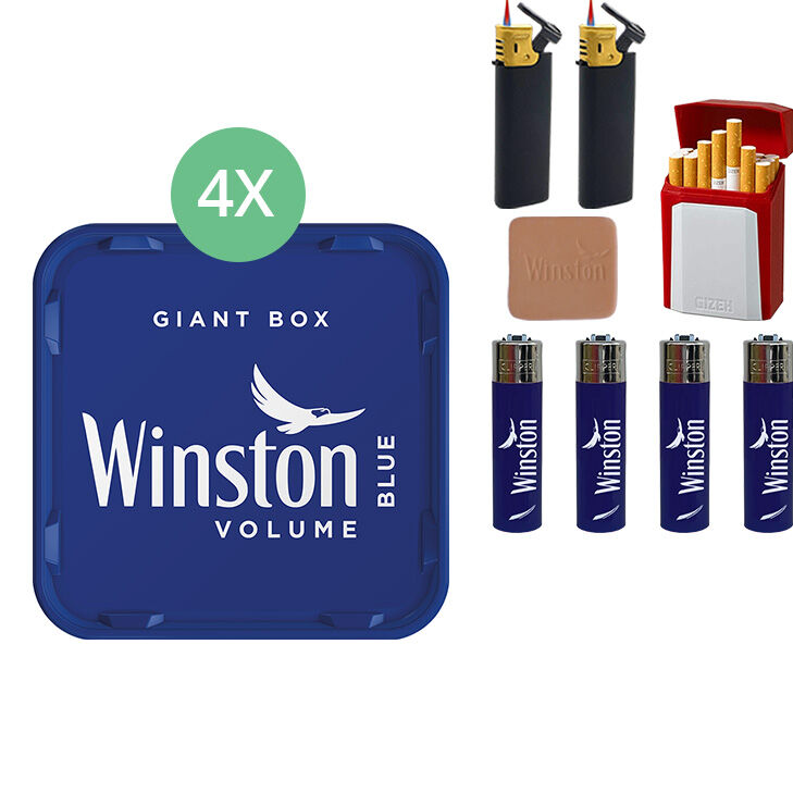 Winston Giant Box Blue 4 x 195g mit Etui