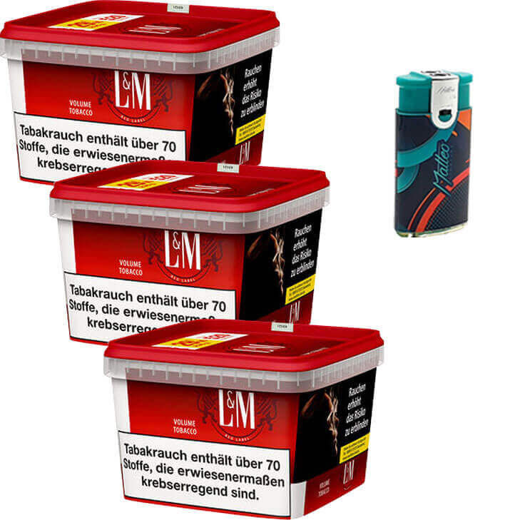 L&M Red Big Box 3 x 120g mit Feuerzeug