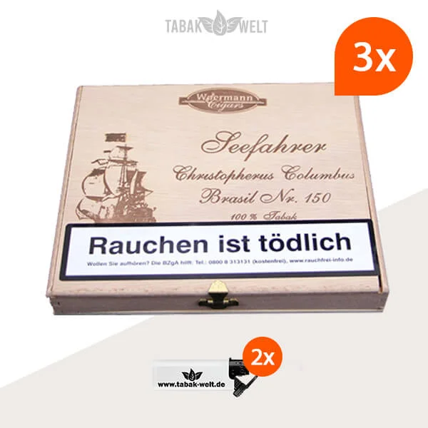 3x-woermann-cigars-seefahrer-zigarren-christopherus-columbus-brasil-NO.150 3x-woermann-cigars-seefahrer-zigarren-christopherus-columbus-brasil-NO.150
