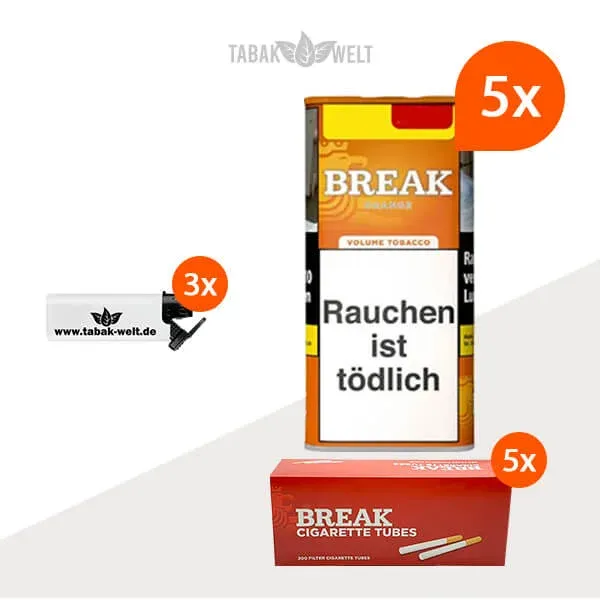 break-orange-volumentabak-5x-dose-mit-1000-king-size-huelsen-und-sturmfeuerzeugen