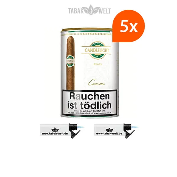 5x-candlelight-corona-brasil-zigarren-dose-mit-sturm-feuerzeuge