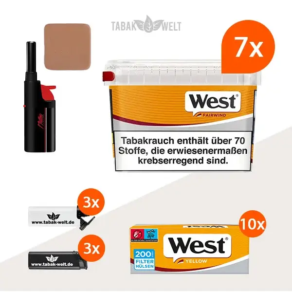 west-yellow-volumentabak-7x-mega-box-mit-2000-huelsen