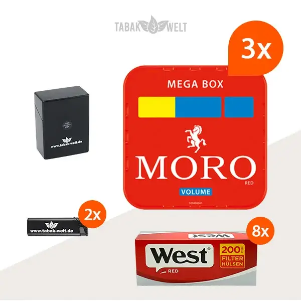 Moro Volumentabak 3 x Mega Box mit 1600 Hülsen Moro Volumentabak 3 x Mega Box mit 1600 Hülsen