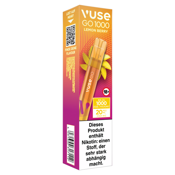 vuse go 1000 lemon berry packung