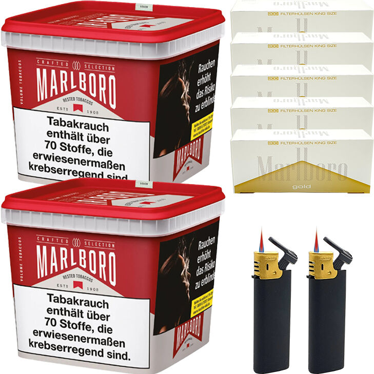 Marlboro Crafted Selection 2 x 200g mit 1000 King Size Hülsen
