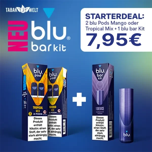 blu Bar Starter Bundle E-Zigarette 2 Pod Packs