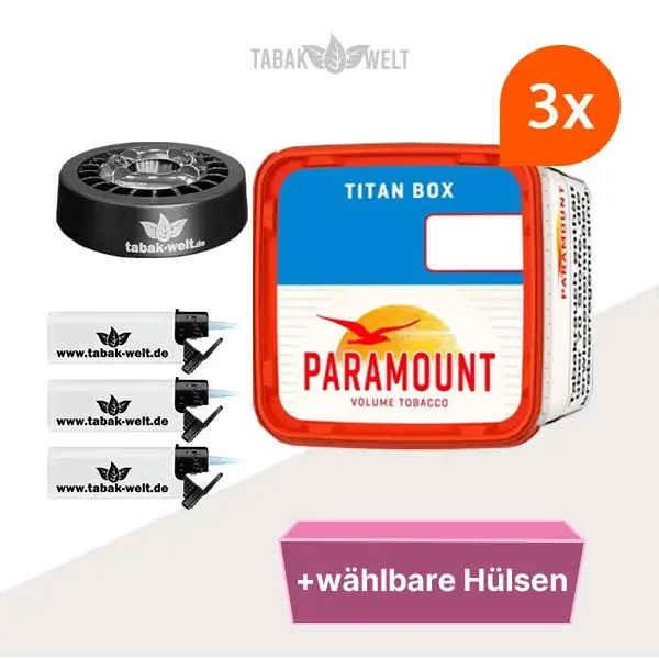 3x--paramount-tabak_wahlbaren_hulsen_mit_stopftableten_sturmfeuerzeug-Rouletaschenbecher 3x--paramount-tabak_wahlbaren_hulsen_mit_stopftableten_sturmfeuerzeug-Rouletaschenbecher